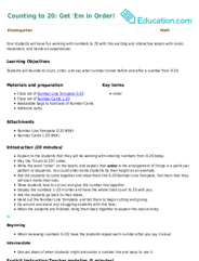 Counting to 20: Get 'Em in Order!