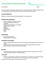 Giving Gifts: All About Decimals