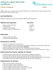 Going on a Bear Hunt with Landforms