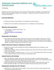 Halloween Repeated Addition and Multiplication