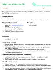Heights on a Data Line Plot