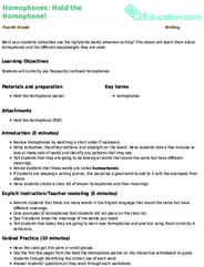 Homophones: Hold the Homophone!