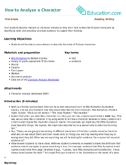 How to Analyze a Character