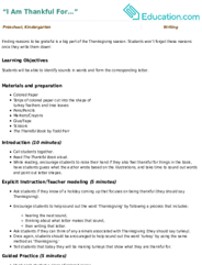 “I Am Thankful For…”