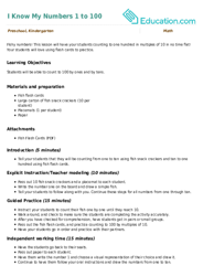 I Know My Numbers 1 to 100