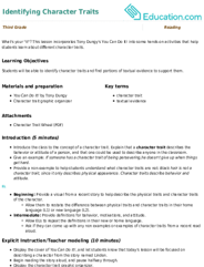 Identifying Character Traits