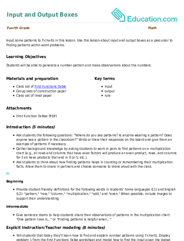 Input and Output Boxes
