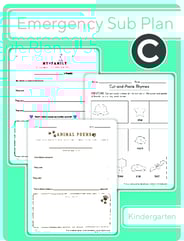 Kindergarten Daily Sub Plan Day 3