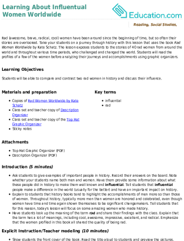 Learning About Influentual Women Worldwide