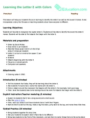 Learning the Letter E with Colors