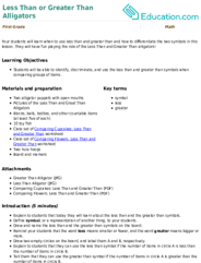 Less Than or Greater Than Alligators