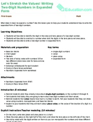 Let's Stretch the Values! Writing Two-Digit Numbers in Expanded Form