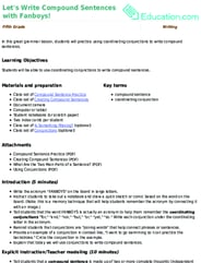 Let's Write Compound Sentences with Fanboys!