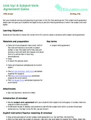 Link Up! A Subject-Verb Agreement Game