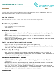 Location Freeze Dance