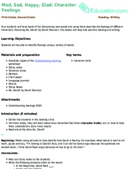 Mad, Sad, Happy, Glad: Character Feelings