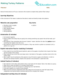 Making Turkey Patterns