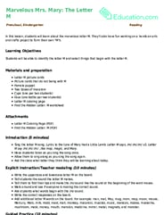 Marvelous Mrs. Mary: The Letter M