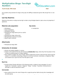 Multiplication Bingo: Two-Digit Numbers