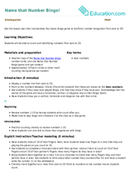 Name that Number Bingo!