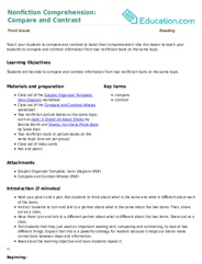 Nonfiction Comprehension: Compare and Contrast