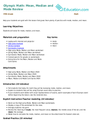 Olympic Math: Mean, Median and Mode Review