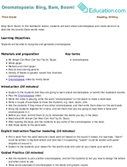 Onomatopoeia: Bing, Bam, Boom!