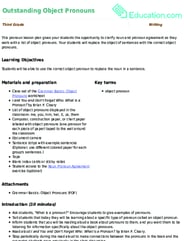 Outstanding Object Pronouns