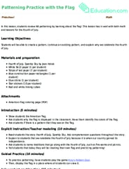 Patterning Practice with the Flag