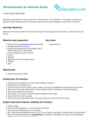 Perseverance to Achieve Goals