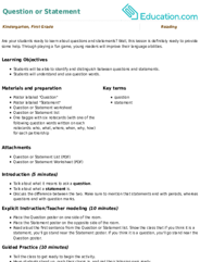 Question or Statement