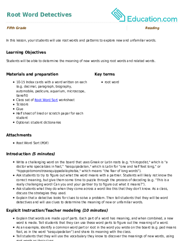 Root Word Detectives