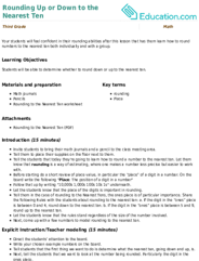 Rounding Up or Down to the Nearest Ten
