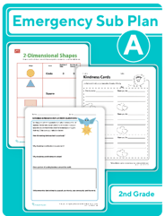 Second Grade Daily Sub Plan Day 1
