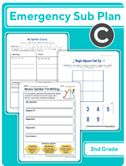 Second Grade Daily Sub Plan Day 3
