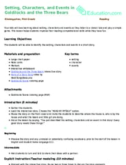 Setting, Characters, and Events in Goldilocks and the Three Bears