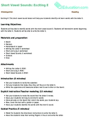 Short Vowel Sounds: Exciting E