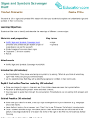 Signs and Symbols Scavenger Hunt