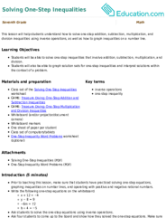 Solving One-Step Inequalities