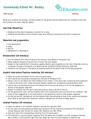 Somebody Killed Mr. Boddy