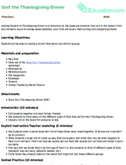 Sort the Thanksgiving Dinner