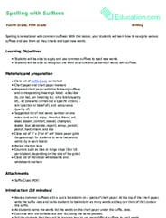 Spelling with Suffixes