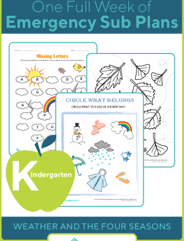 Sub Plans for Kindergarten