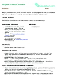 Subject Pronoun Success