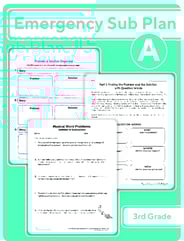 Third Grade Daily Sub Plan 1