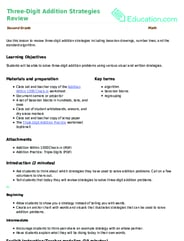 Three-Digit Addition Strategies Review