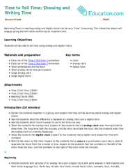 Time to Tell Time: Showing and Writing Time