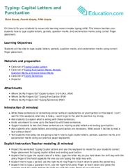 Typing 201: Capital Letters and Punctuation