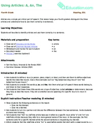 Using Articles: A, An, The