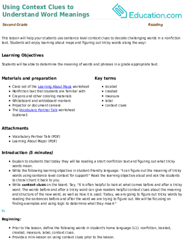 Using Context Clues to Understand Word Meanings